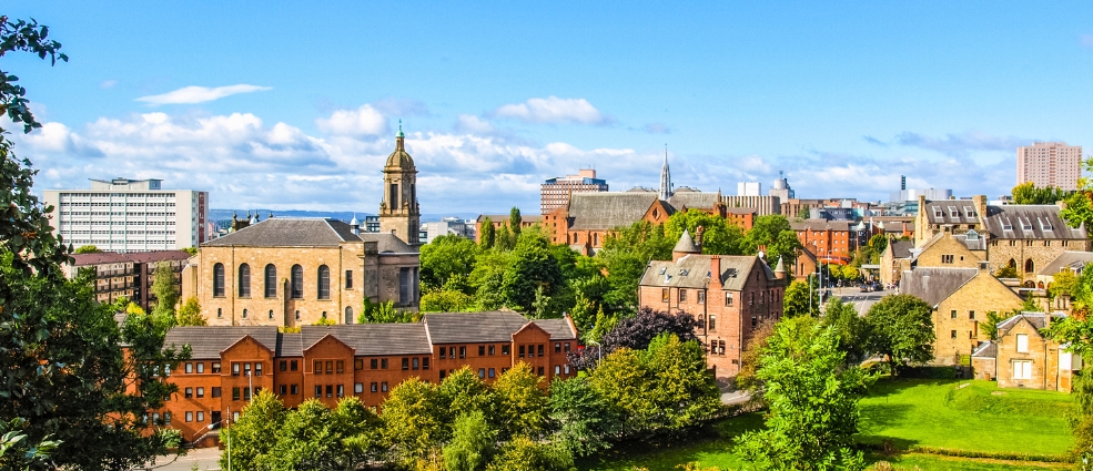 View over Glasgow, Scotland